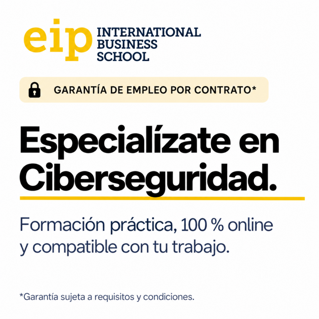 cartel minimalista de especializacion en ciberseguridad