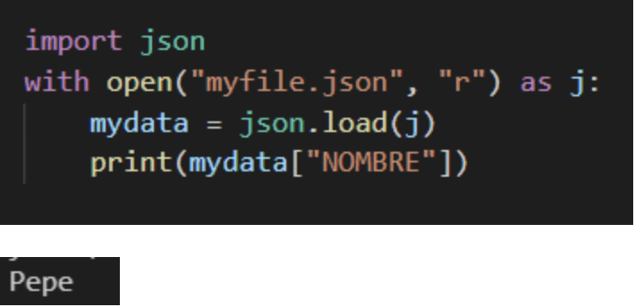 json file in python