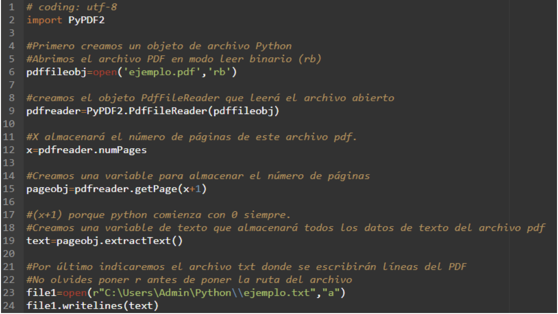 Script de Python que convertirá un archivo PDF a txt. - Masters Online ...