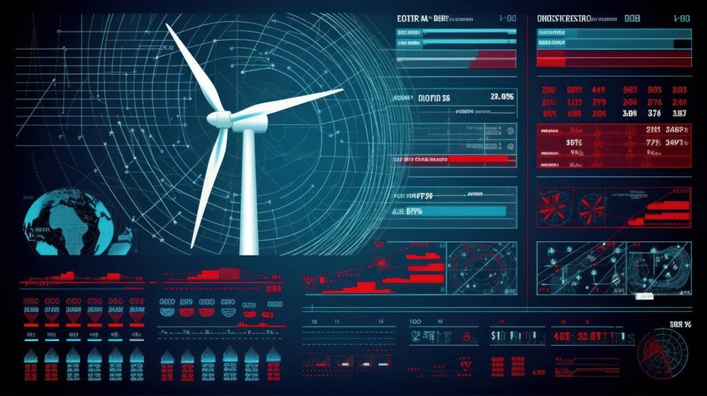 graphic image windmill against background diagram energy production use sustain 1