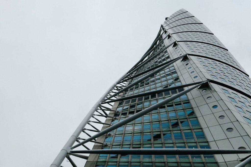 tall skyscraper with metal construction 1