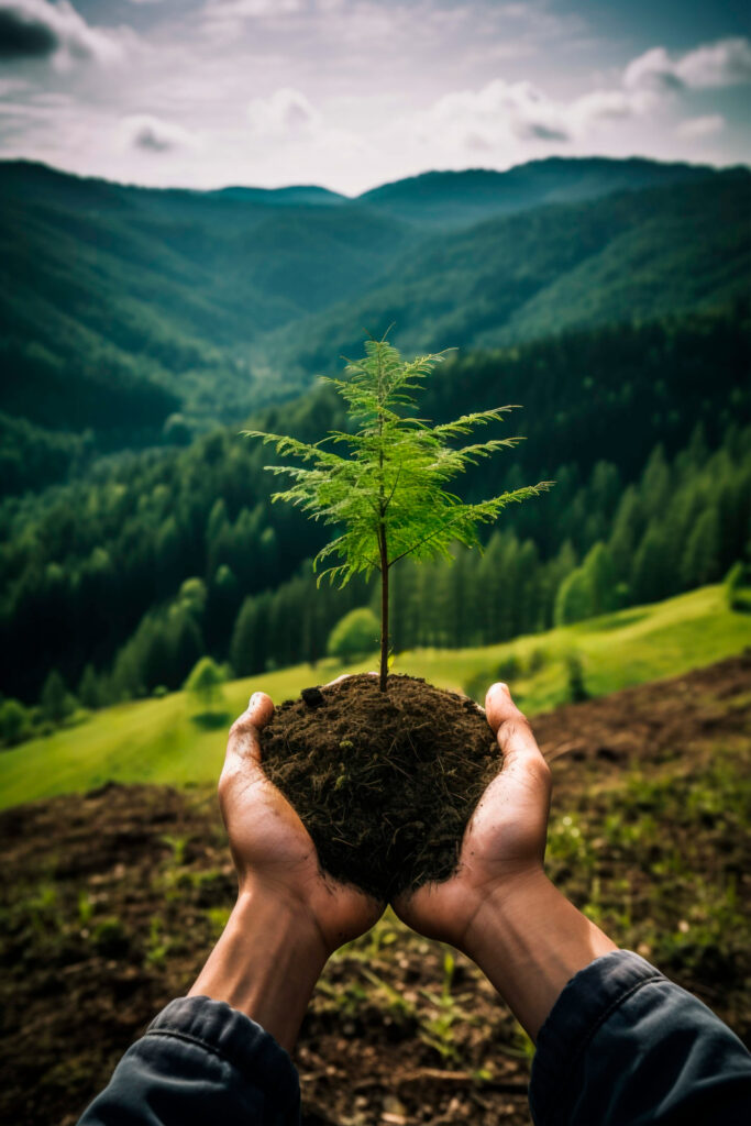 arbol sostenido por manos