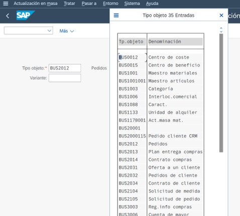 Datos maestros en SAP