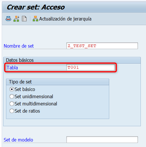 Ejemplo práctico de cómo crear y utilizar sets en SAP para organizar datos contables