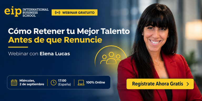 Webinar with our instructor Elena Lucas. I'm sending you the blog content and a photo of the instructor. How to Retain Your Top Talent Before They Quit